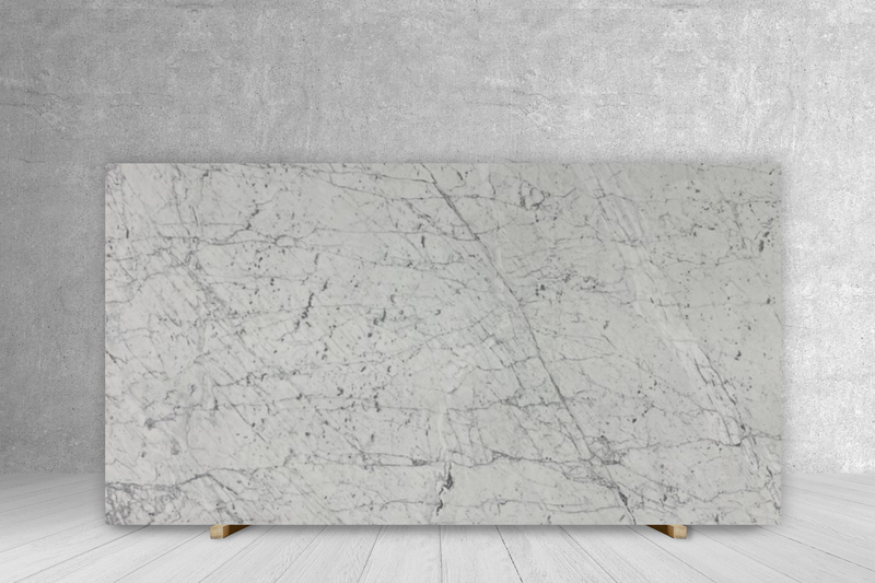 Carrara White Marble slab at Marble Unlimited