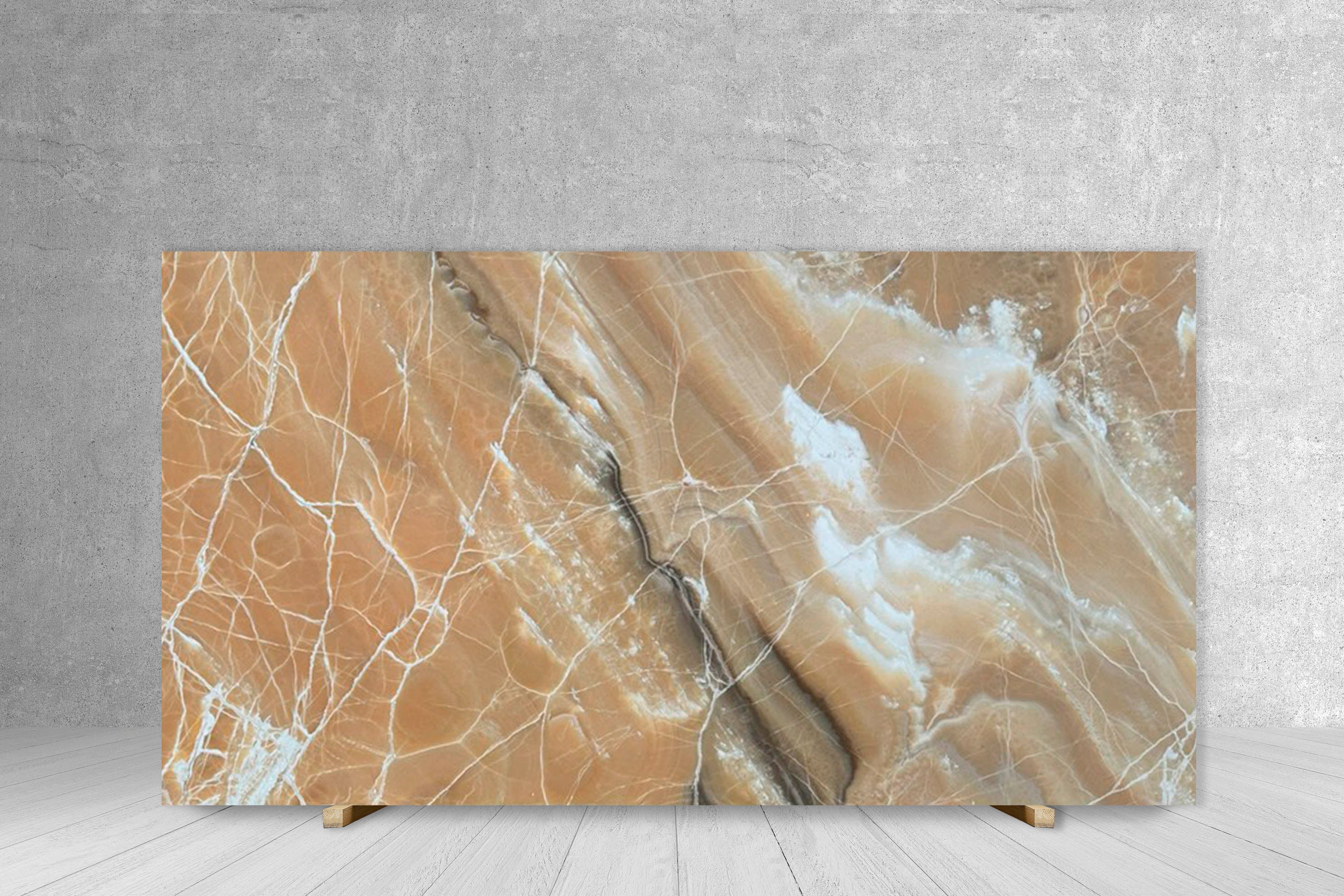 ONYX ORANGE CROSS CUT POLISHED 3/4 — Marble Unlimited Inc