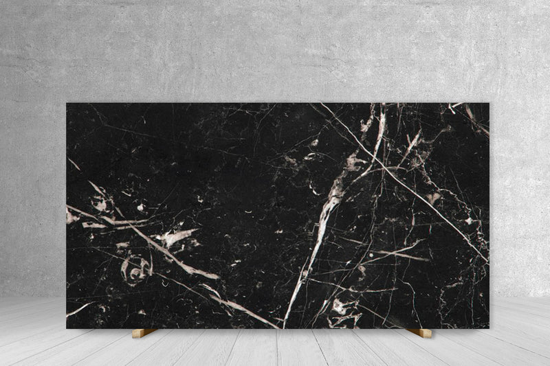 STATUARIO NERO TECH SIDE B" 1/2" POLISHED