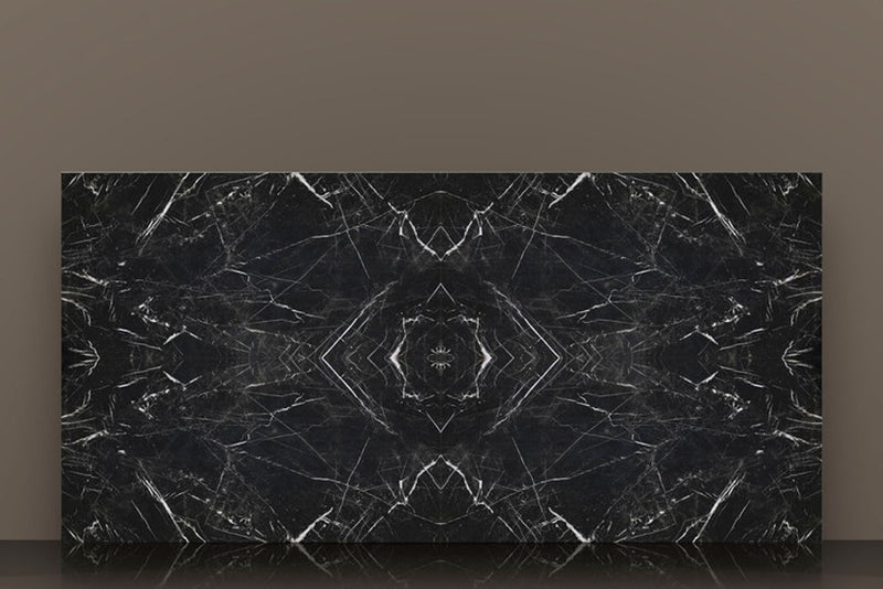 STATUARIO NERO TECH SIDE B" 1/2" POLISHED