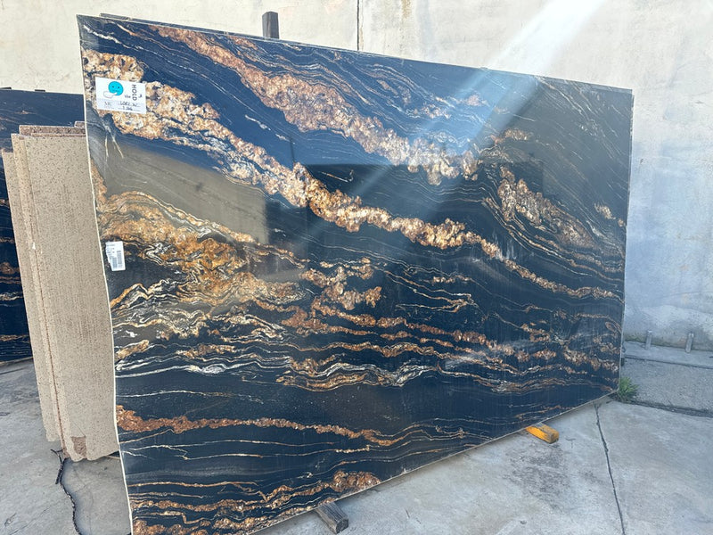 GRANITE MAGMA BLACK & GOLD POLISHED 3/4