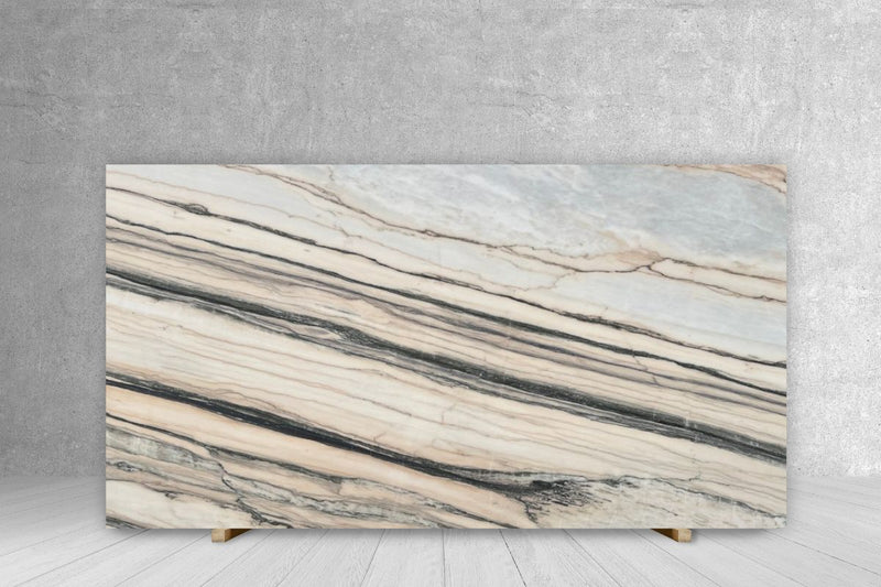 MARBLE ESTREMOZ / ROSA BLACK VEIN LINEARE HONED 3/4