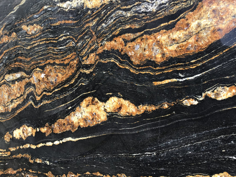 GRANITE MAGMA BLACK & GOLD POLISHED 3/4