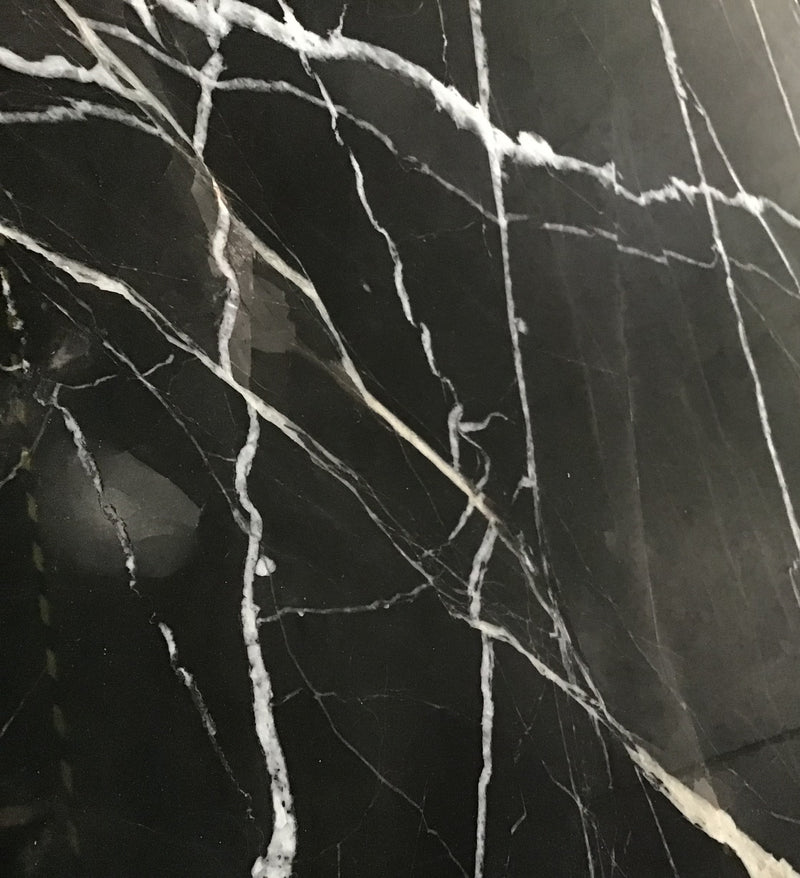 MARBLE NERO PULPIS / CALACATTA BLACK POLISHED 3/4