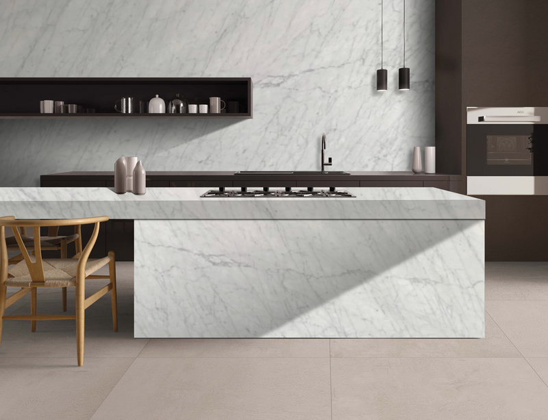 MARBLE CARRARA WHITE C" SUPERIORE HONED & POLISHED 3/4"