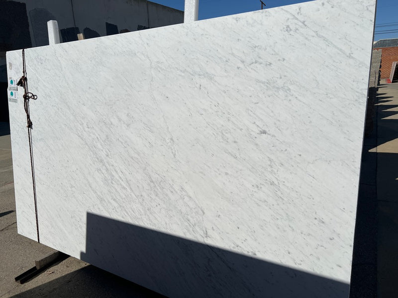 Carrara White Marble slab at Marble Unlimited