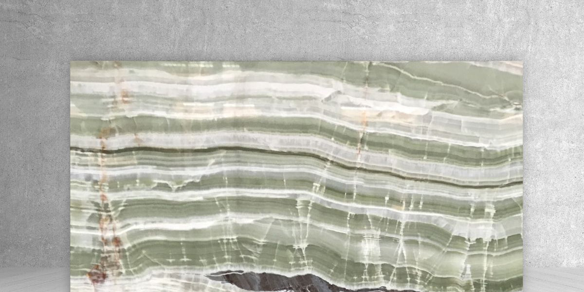 Jade Green Onyx Slab 3/4 Polished Stone – Artistic Tile